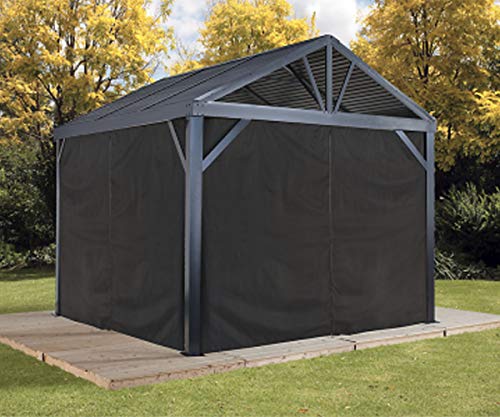 Sojag 135-9163360 South Beach Outdoor Gazebo, Black