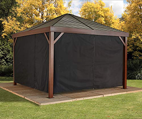 Sojag 135-9163360 South Beach Outdoor Gazebo, Black