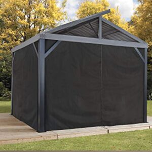 Sojag 135-9163360 South Beach Outdoor Gazebo, Black