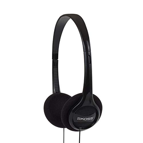 Koss KPH7 Lightweight Portable On-Ear Headphones Bundle (Black, 10-Pack)