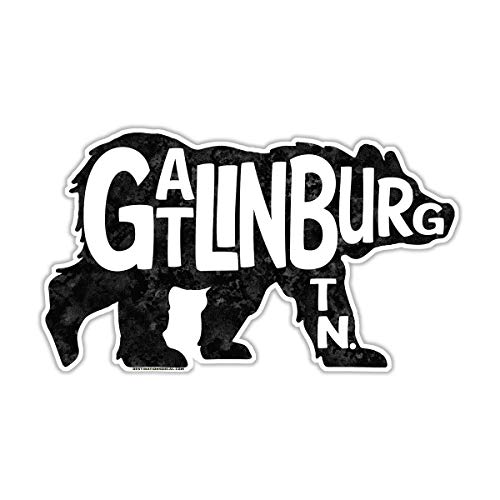 Gatlinburg Tennessee Bear Vinyl Sticker Decal 3.75" Great Smoky Mountains National Park