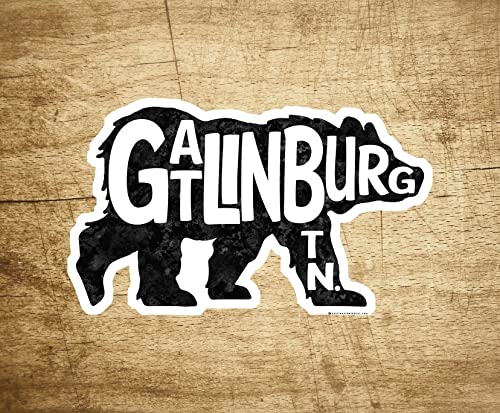 Gatlinburg Tennessee Bear Vinyl Sticker Decal 3.75" Great Smoky Mountains National Park