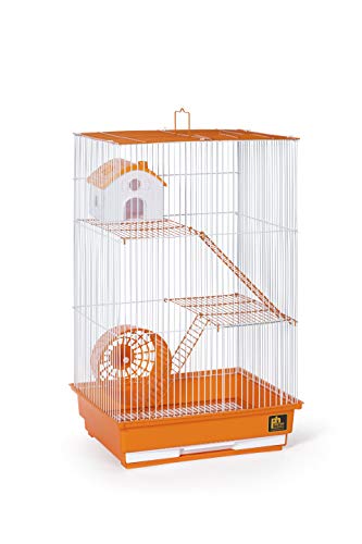 Prevue Pet Products Three-Story Hamster & Gerbil Cage Orange & White SP2030O