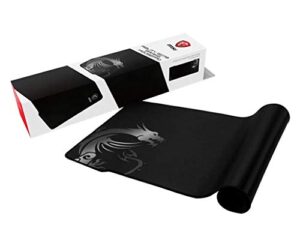 msi agility gd70 premium gaming mouse pad, xxl wide extended size, smooth silk fabric, anti-slip natural rubber base, 36” x 16” x 0.1”