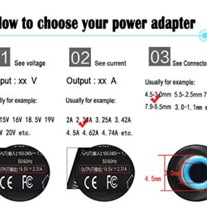 45W Ac Adapter Laptop Charger for HP Stream X360 11 13 14 Laptop Charger 14-ax012ds 14-ax010wm 14-ax020wm 13-c077nr 11-y010wm 11-y010nr 11-d010wm 11-d010nr 11-d011wm Notebook Power Supply Cord