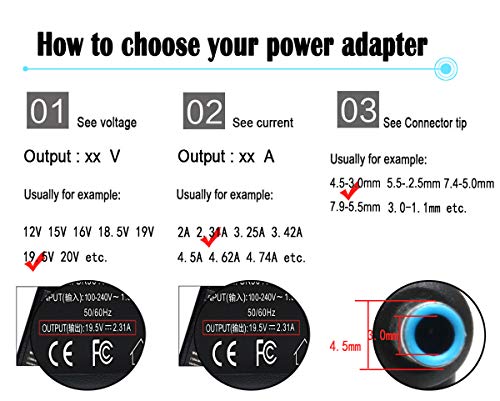 45W Ac Adapter Laptop Charger for HP Stream X360 11 13 14 Laptop Charger 14-ax012ds 14-ax010wm 14-ax020wm 13-c077nr 11-y010wm 11-y010nr 11-d010wm 11-d010nr 11-d011wm Notebook Power Supply Cord