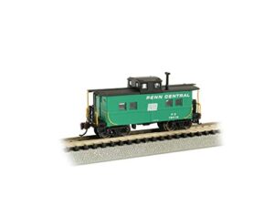 bachmann trains northeast steel caboose -penn central - jade green with black roof - n scale