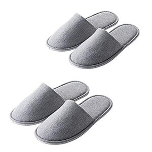 rocutus 2 pair disposable slippers,disposable slippers bulk guest slippers,travel portable polyester-cotton slippers home interior slippers hotel special anti-skid shoes cotton trailer