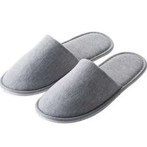 Rocutus 2 Pair Disposable Slippers,Disposable Slippers Bulk Guest Slippers,Travel Portable Polyester-cotton Slippers Home Interior Slippers Hotel Special Anti-skid Shoes Cotton Trailer