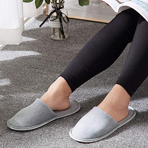 Rocutus 2 Pair Disposable Slippers,Disposable Slippers Bulk Guest Slippers,Travel Portable Polyester-cotton Slippers Home Interior Slippers Hotel Special Anti-skid Shoes Cotton Trailer