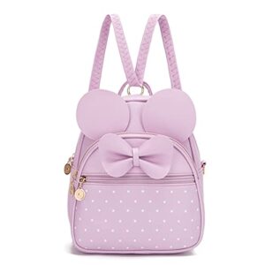 kl928 girls mini backpack bowknot polka dot cute small daypacks convertible shoulder bag purse for women