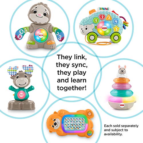 Fisher-Price Linkimals Smooth Moves Sloth, clapping baby toy with music, lights, and learning songs for babies & toddlers ages 9 months & up