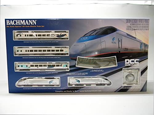 Bachmann Trains - Amtrak Acela DCC Equipped Ready To Run Electric Train Set - HO Scale 0.5 Liters