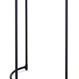 Only Hangers Black Pipeline Half Round Clothing Rack - Heavy Duty Industrial Pipe Rack, Plumbing Pipe Clothes Rack, Matte Black Finish