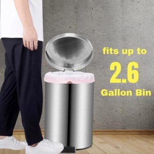 Small Trash Bags CCLINERS 2.6 Gallon 1.1 Mil Code R Garbage bags 120 Drawstring Bathroom Trash Bags Mini Wastebasket Trash Can Liners for Home Office Bins, 120 Bags