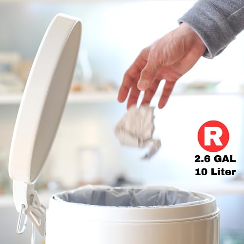 Small Trash Bags CCLINERS 2.6 Gallon 1.1 Mil Code R Garbage bags 120 Drawstring Bathroom Trash Bags Mini Wastebasket Trash Can Liners for Home Office Bins, 120 Bags