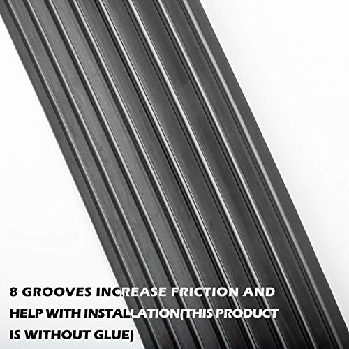 20Ft Weather Universal Garage Door Bottom Threshold Seal Strip DIY Weather Stripping Replacement,Not Include Sealant/Adhesive (Black)