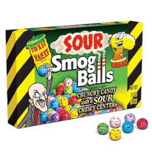 toxic waste sour smog balls candy - 3.5 ounces theater box