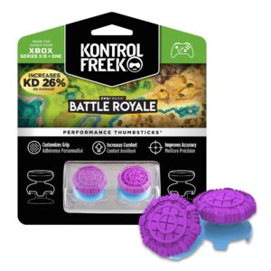 kontrolfreek fps freek battle royale for xbox one and xbox series x controller | performance thumbsticks | 2 high-rise convex (domed) | purple