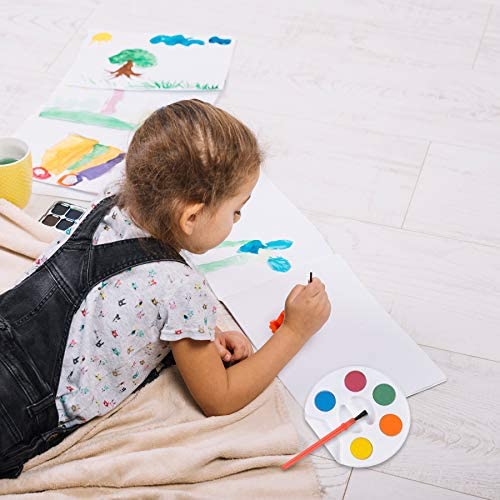 Mini Watercolor Kids Paint Set - (Bulk Pack of 24) - 5 Watercolor Paints, Palette Tray and Painting Brush, for Art Party Favors, Kids Prizes, Stocking Stuffers and Paint Party Supplies