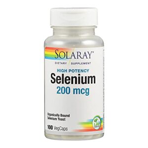 solaray selenium 200 mcg high potency, 100 ct