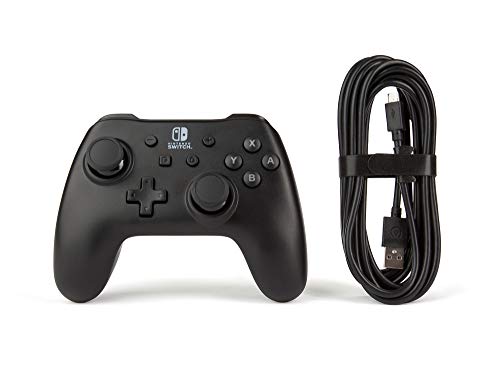 PowerA Nintendo Switch Wired Controller - Black, Detachable 10ft USB Cable, No Battery Required, Officially Licensed By Nintendo