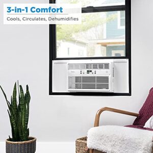 Midea 6,000 BTU EasyCool Window Air Conditioner, Dehumidifier and Fan - Cool, Circulate and Dehumidify up to 250 Sq. Ft., Reusable Filter, Remote Control