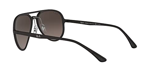 Ray-Ban Rb4320ch Chromance Aviator Sunglasses, Matte Black/Polarized Grey Mirrored Silver, 58 mm