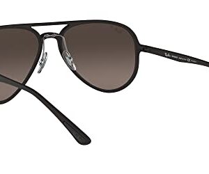 Ray-Ban Rb4320ch Chromance Aviator Sunglasses, Matte Black/Polarized Grey Mirrored Silver, 58 mm