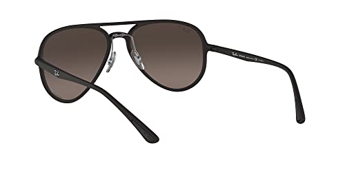 Ray-Ban Rb4320ch Chromance Aviator Sunglasses, Matte Black/Polarized Grey Mirrored Silver, 58 mm