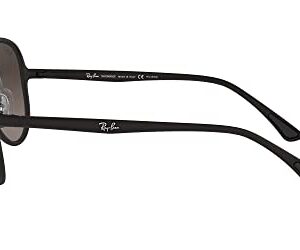 Ray-Ban Rb4320ch Chromance Aviator Sunglasses, Matte Black/Polarized Grey Mirrored Silver, 58 mm