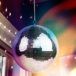 Large Disco Ball,Disco Ball,16 inch Mirror Ball Hanging Disco Ball for DJ Club Stage Bar Party Wedding Holiday Decoration