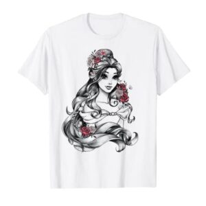 Disney Beauty and the Beast Belle Princess Rose Portrait T-Shirt