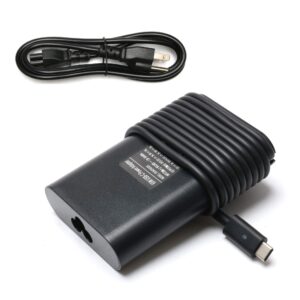 Derui 65W Type-C Charger Laptop Power Cord Fit for Dell Latitude 12 5285 5289 5290 7212 7275 7285 7290, XPS 13 9350 9360 9365 9370