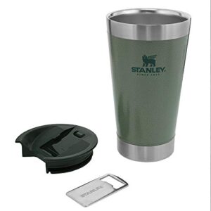 Stanley Classic Stay Chill Vacuum Insulated Pint Tumbler, 16oz Stainless Steel Beer Mug with Built-in Bottle Opener, Double Wall Rugged Metal Drinking Glass, Dishwasher Safe Insulated Cup