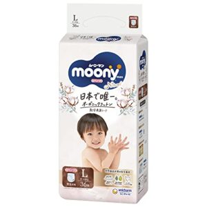 mooney premium soft organic cotton diapers from japan best diaper in japan (l (pull-up pants diapers))