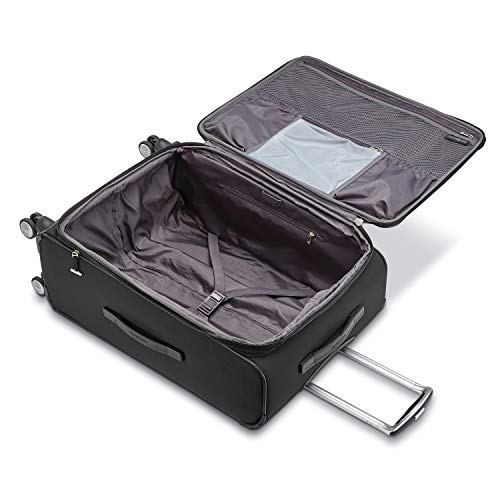 Samsonite Solyte DLX Softside Expandable Luggage with Spinner Wheels, Midnight Black, Checked-Large 29-Inch