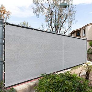 royal shade 6' x 50' grey fence privacy screen cover windscreen with heavy duty brass grommets - cable zip ties include (we make custom size)