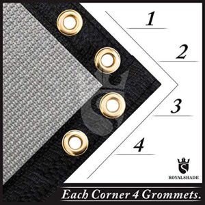 Royal Shade 6' x 50' Grey Fence Privacy Screen Cover Windscreen with Heavy Duty Brass Grommets - Cable Zip Ties Include (WE Make Custom Size)