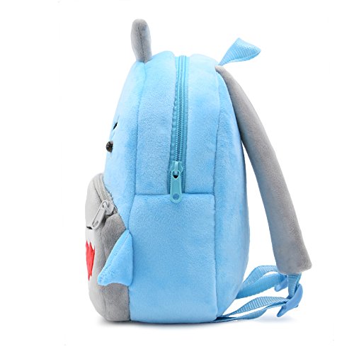 KISSOURBABY Backpack for Toddler Boys, Toddler Bookbag Girl Dinosaur Toys Bags(Shark)