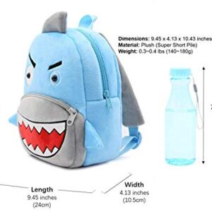 KISSOURBABY Backpack for Toddler Boys, Toddler Bookbag Girl Dinosaur Toys Bags(Shark)