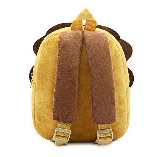 KISSOURBABY Children Toddler Preschool Backpack Plush Animal Cartoon Backpack Baby Kids School Satchel Travel Lunch Bags(Lion)