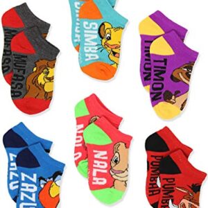 Disney The Lion King-Teen-Adult's 6 pack Socks Set (Shoe: 4-10 (Sock: 9-11), Blue/Multi)