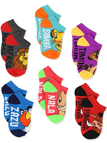 Disney The Lion King-Teen-Adult's 6 pack Socks Set (Shoe: 4-10 (Sock: 9-11), Blue/Multi)