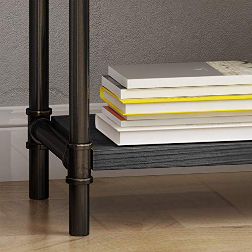 Christopher Knight Home Astrid Industrial Iron Four Shelf Bookcase, Gray and Pewter Finish