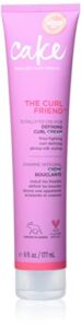 cake beauty curl friend defining curl cream - bounce curly hair styling product & anti frizz control heat protectant for hair detangler – cruelty free & vegan