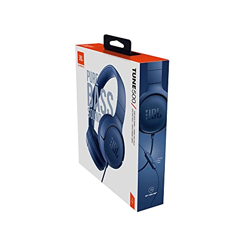 JBL TUNE 500 - Wired On-Ear Headphones - Blue