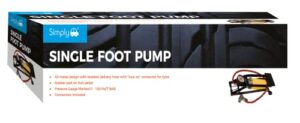 simply fp001 single piston fast fill foot pump for tyres, air mattresses, balls, and other inflatables