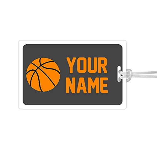 Kids Labels Durable Large Luggage & Bag Tag Basketball Design