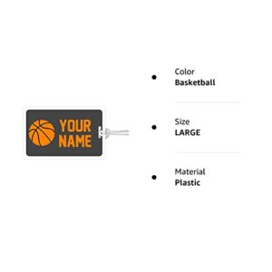 Kids Labels Durable Large Luggage & Bag Tag Basketball Design